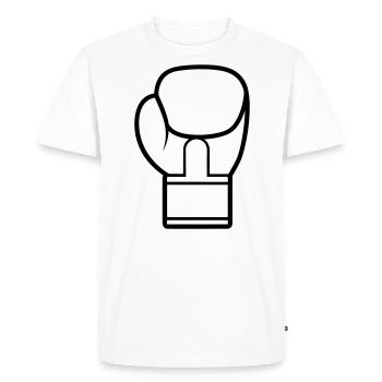 gant de boxe - T-shirt Premium bio Homme - blanc - Devant - Nico (187cm)