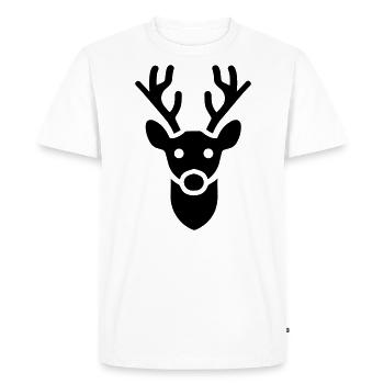 renne - T-shirt Premium bio Homme - blanc - Devant - Nico (187cm)