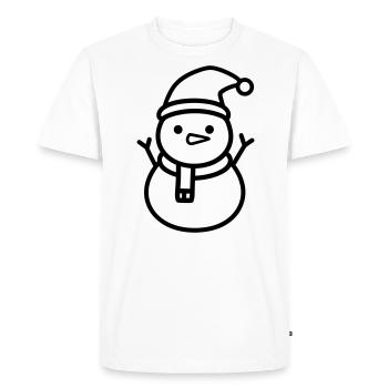 Bonhomme de neige - T-shirt Premium bio Homme - blanc - Devant - Nico (187cm)