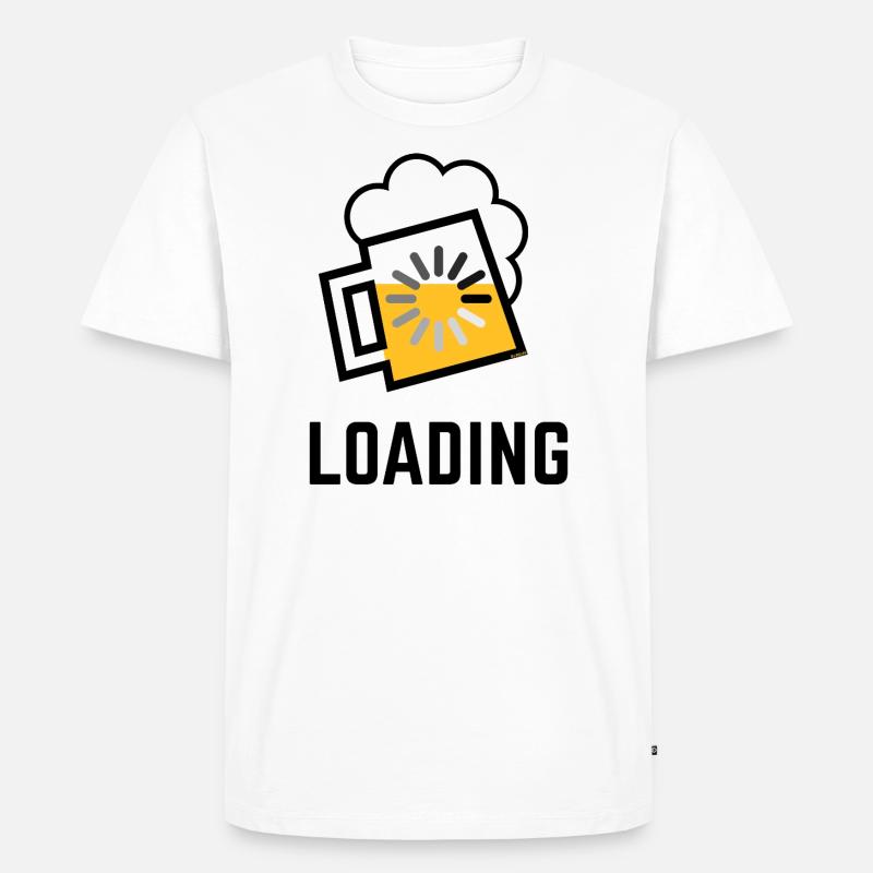 XLoading (P) - Männer Premium Bio T-Shirt - Weiß