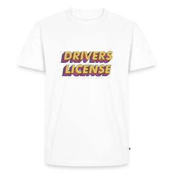 Permis de licence des conducteurs Olivia Rodrigo - T-shirt Premium bio Homme - blanc - Devant - Nico (187cm)