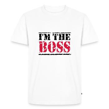 I'm the Boss - Men's Premium Organic T-Shirt - white - Front - Nico (187cm)