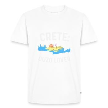 Crète Ouzo Lover - T-shirt Premium bio Homme - blanc - Devant - Nico (187cm)