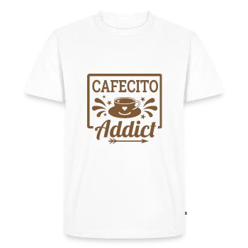 Amateur de Cafecito Buvant du café cubain Cafecito Mix - T-shirt Premium bio Homme - blanc - Devant - Nico (187cm)