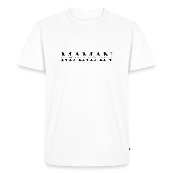 Joyeuse fête te des mères - Maman - T-shirt Premium bio Homme - blanc - Devant - Nico (187cm)