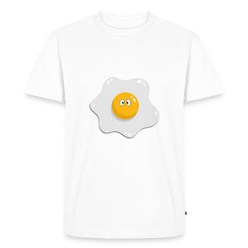Œuf frit avec des yeux - T-shirt Premium bio Homme - blanc - Devant - Nico (187cm)
