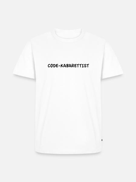 Code Kabarettist - Männer Premium Bio T-Shirt - Weiß