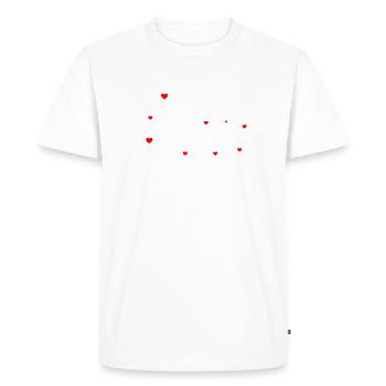 Marie - Men's Premium Organic T-Shirt - white - Front - Nico (187cm)
