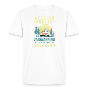 Caravaning avec possibilité de boire - T-shirt Premium bio Homme - blanc - Devant - Nico (187cm)