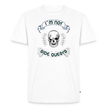 Je ne procrastine pas les quêtes secondaires - T-shirt Premium bio Homme - blanc - Devant - Nico (187cm)