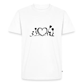 heart nature flowers roses climate protection nature love - Men's Premium Organic T-Shirt - white - Front - Nico (187cm)