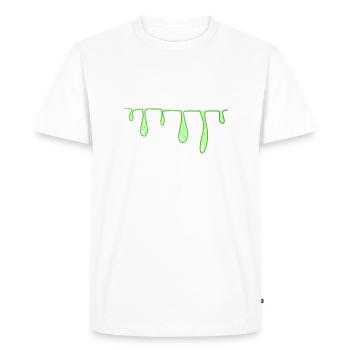 green slime line line slimy - Men's Premium Organic T-Shirt - white - Front - Nico (187cm)