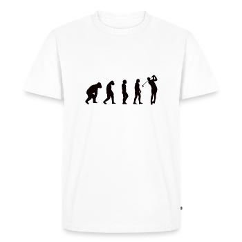 Golf Golf Evolution Balle de Golf - T-shirt Premium bio Homme - blanc - Devant - Nico (187cm)