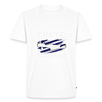 Crète Ouzo Lover - T-shirt Premium bio Homme - blanc - Devant - Nico (187cm)