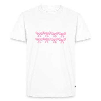 ligne de mouture mouche rose - T-shirt Premium bio Homme - blanc - Devant - Nico (187cm)