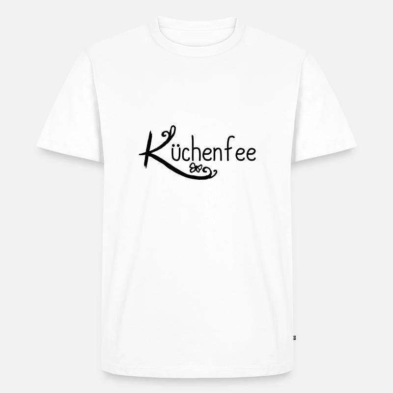 295 Kuechenfee - Männer Premium Bio T-Shirt - Weiß
