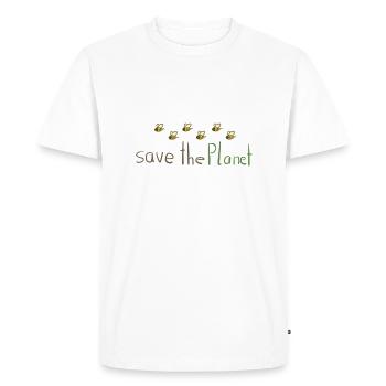 save the planet bees nature conservation climate protection - Men's Premium Organic T-Shirt - white - Front - Nico (187cm)