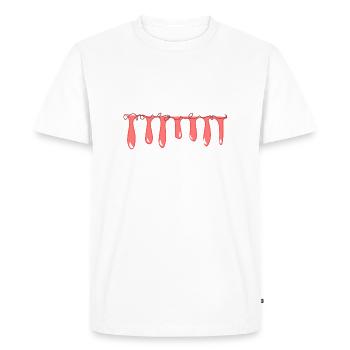 trait de motif de slime rouge - T-shirt Premium bio Homme - blanc - Devant - Nico (187cm)