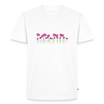 roses fleurs naturelles plante à fleurs - T-shirt Premium bio Homme - blanc - Devant - Nico (187cm)