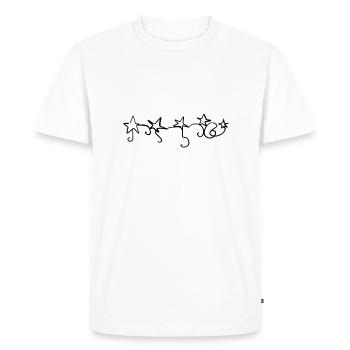 stars connected line chain symbol - Men's Premium Organic T-Shirt - white - Front - Nico (187cm)