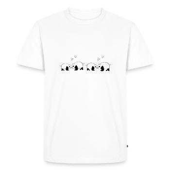Panda Pattern Animal Love Animals Line - Men's Premium Organic T-Shirt - white - Front - Nico (187cm)