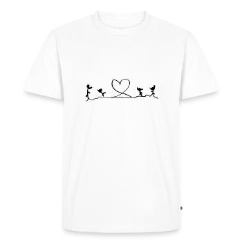heart nature flowers roses climate protection nature love - Men's Premium Organic T-Shirt - white - Front - Nico (187cm)