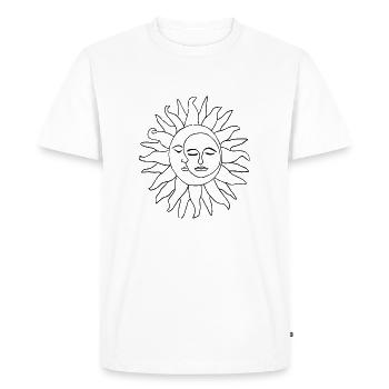 Sun and moon - Men's Premium Organic T-Shirt - white - Front - Nico (187cm)