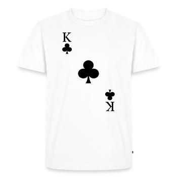 Cross King Playing Card Costume Card Game Carnaval - T-shirt Premium bio Homme - blanc - Devant - Nico (187cm)