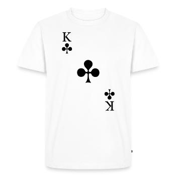 Cross King Costume Card Game Carnaval - T-shirt Premium bio Homme - blanc - Devant - Nico (187cm)