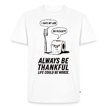 Brosse à dents drôle Papier toilette chemise - T-shirt Premium bio Homme - blanc - Devant - Nico (187cm)