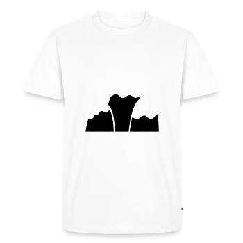 Montagnes Montagne Montagnes 17 - T-shirt Premium bio Homme - blanc - Devant - Nico (187cm)