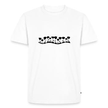 flowers line wave flower - Men's Premium Organic T-Shirt - white - Front - Nico (187cm)