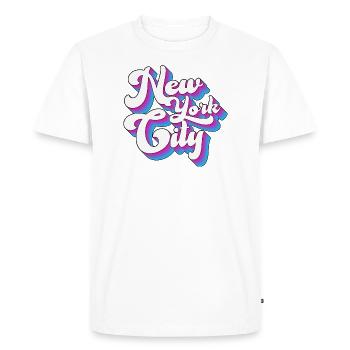 Nouveau design rétro Yotk City - T-shirt Premium bio Homme - blanc - Devant - Nico (187cm)
