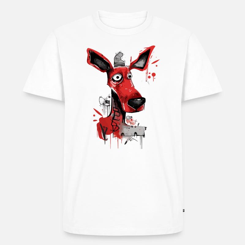 Dongi der rote Hund - Männer Premium Bio T-Shirt - Weiß
