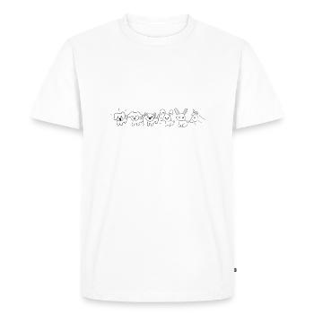 symbols animals dogs rabbits unicorn symbol - Men's Premium Organic T-Shirt - white - Front - Nico (187cm)