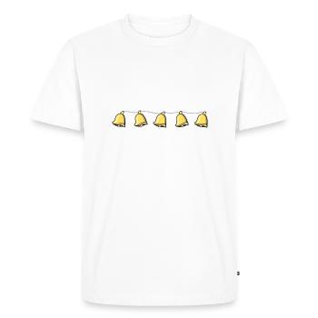 golden bell bell line tones chain - Men's Premium Organic T-Shirt - white - Front - Nico (187cm)