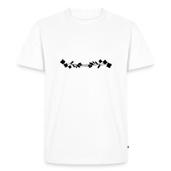 motif de contour de ligne de plante - T-shirt Premium bio Homme - blanc - Devant - Nico (187cm)