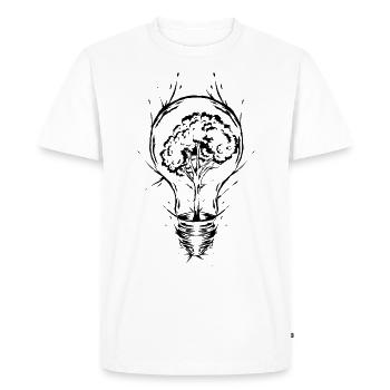 Protection du climat Protection de l’environnement - T-shirt Premium bio Homme - blanc - Devant - Nico (187cm)