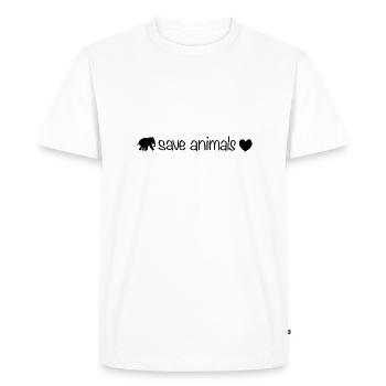 Bien-être animal sauve les animaux éléphant animal - T-shirt Premium bio Homme - blanc - Devant - Nico (187cm)