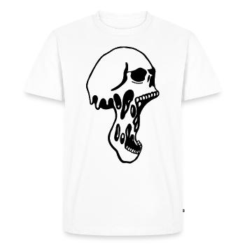 Skull slime scream skull - Men's Premium Organic T-Shirt - white - Front - Nico (187cm)