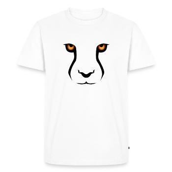 Cheetah, lion and leopard motif - Men's Premium Organic T-Shirt - white - Front - Nico (187cm)