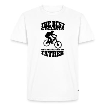 Cycling Father Bike Tour Grandpa Cycling Dad - Men's Premium Organic T-Shirt - white - Front - Nico (187cm)