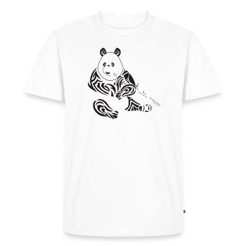 Panda tribal - T-shirt Premium bio Homme - blanc - Devant - Nico (187cm)