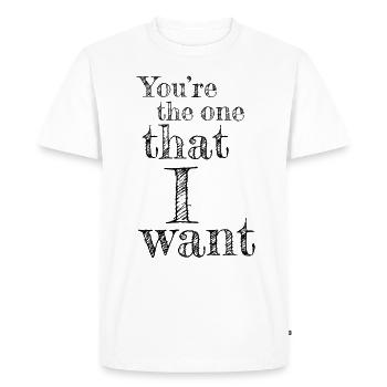 Valentinstag Partnershirt Liebeslied Duett - Männer Premium Bio T-Shirt - Weiß - Vorne - Nico (187cm)
