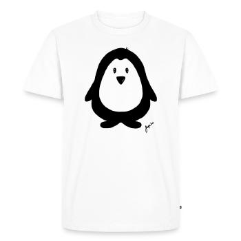 T-shirt contraste Penguin - T-shirt Premium bio Homme - blanc - Devant - Nico (187cm)