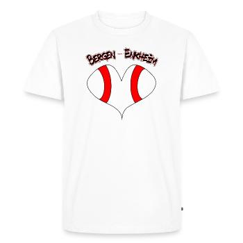 J’ADORE (mon quartier) Bergen-Enkheim, Francfort - T-shirt Premium bio Homme - blanc - Devant - Nico (187cm)