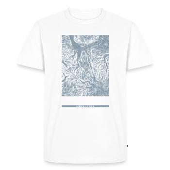 Lake District | Map Topography Grunge - Men's Premium Organic T-Shirt - white - Front - Nico (187cm)