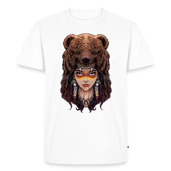 Indigenous warriors with bear heads on - Men's Premium Organic T-Shirt - white - Front - Nico (187cm)