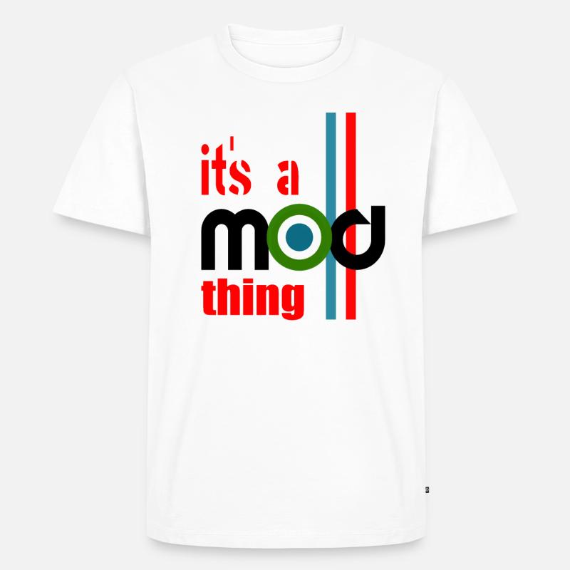 Mods Mod Subkulture - Männer Premium Bio T-Shirt - Weiß