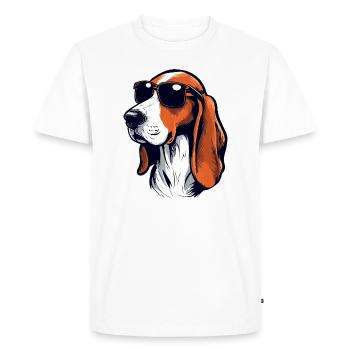 Foxhound australien Les Gentlemen - T-shirt Premium bio Homme - blanc - Devant - Nico (187cm)